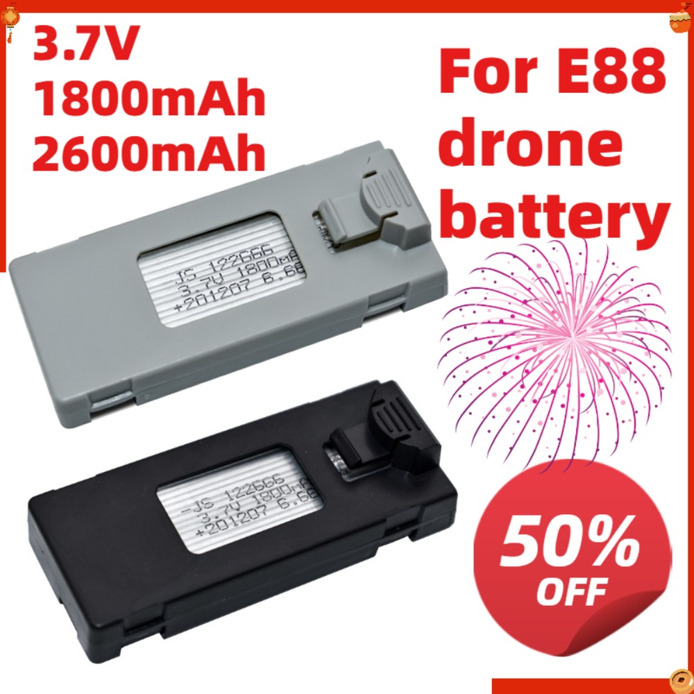Drone E88 Rc Quadcopter - Batteria per drone telecomandato 3.7v 1800mAh