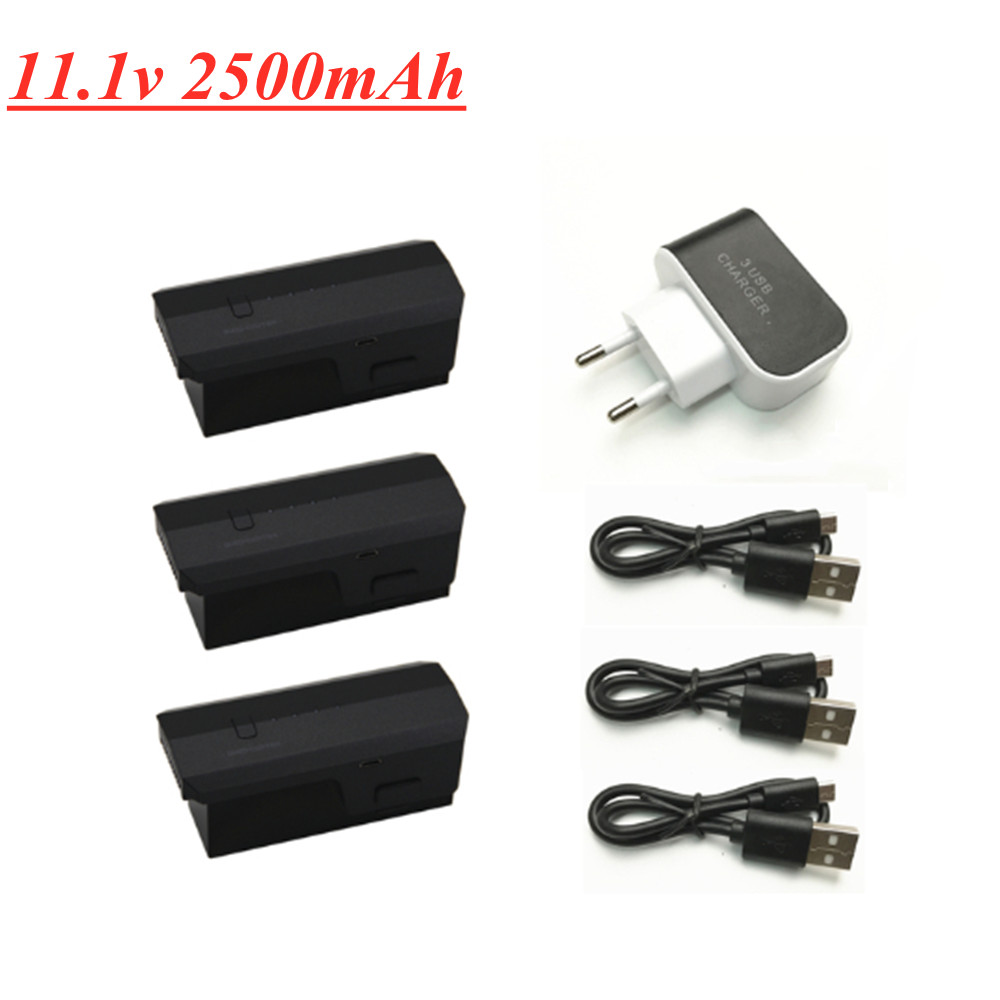 Drone Sjrc - 11.1v 2500mah Lipo Batteria Per SJR/C