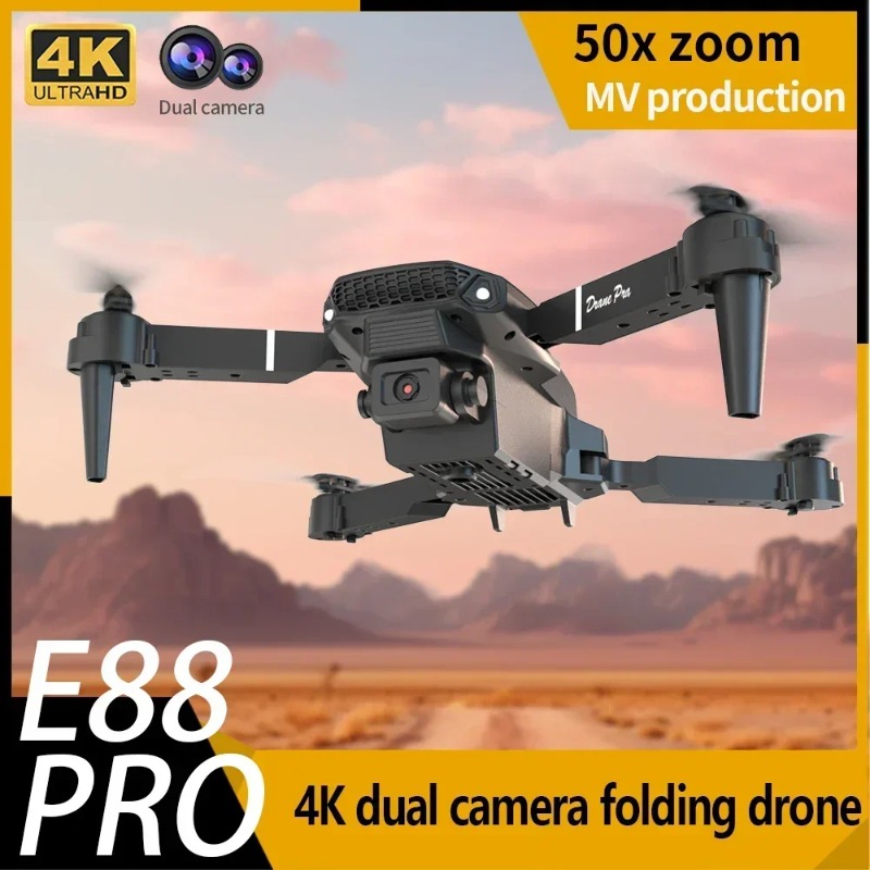Drone E88 Rc Quadcopter - Mini Drone E88 con Telecamera 4K