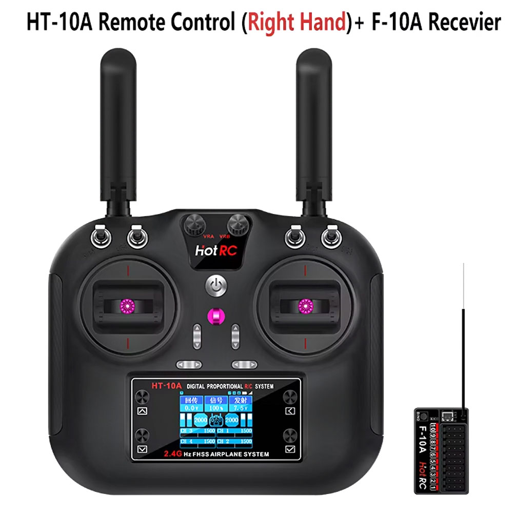 Drone Rc Receiver And Transmitter - Trasmettitore Hotrc HT-10A 2.4G 10CH con