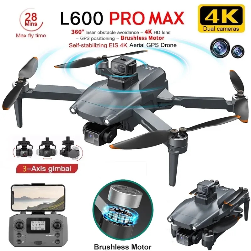 Drone E88Pro Rc 4K - L600 PRO MAX GPS Drone Professionale