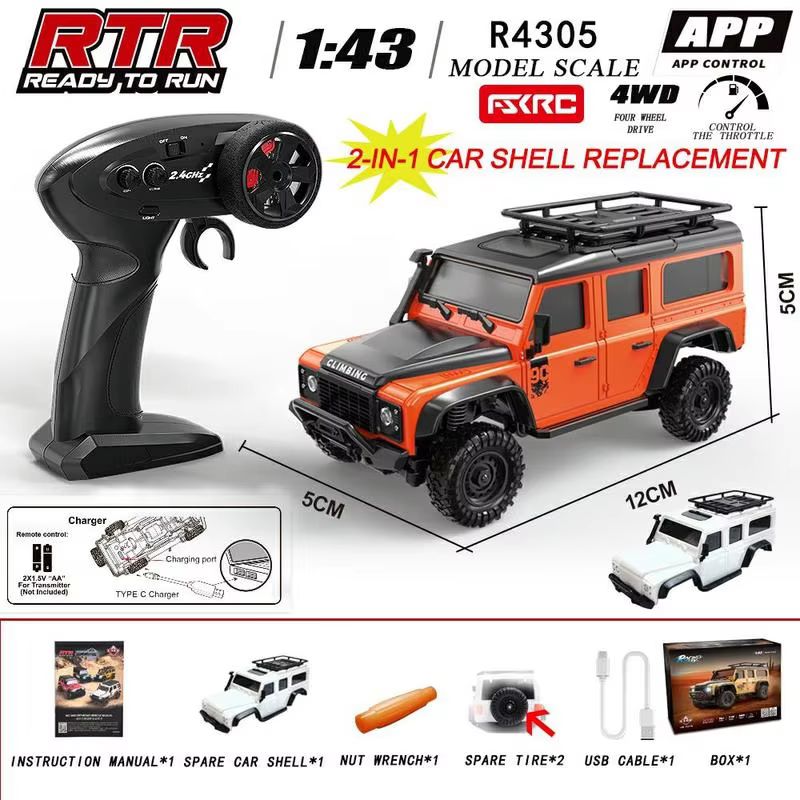 Drone Or Rc Car - HuangBo 1:43 Scala 4WD RC Rock