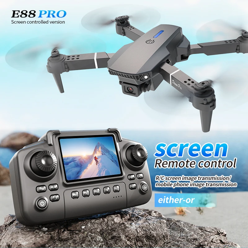 Drone E88 Rc Quadcopter - Drone E88 PRO con schermo, fotocamera