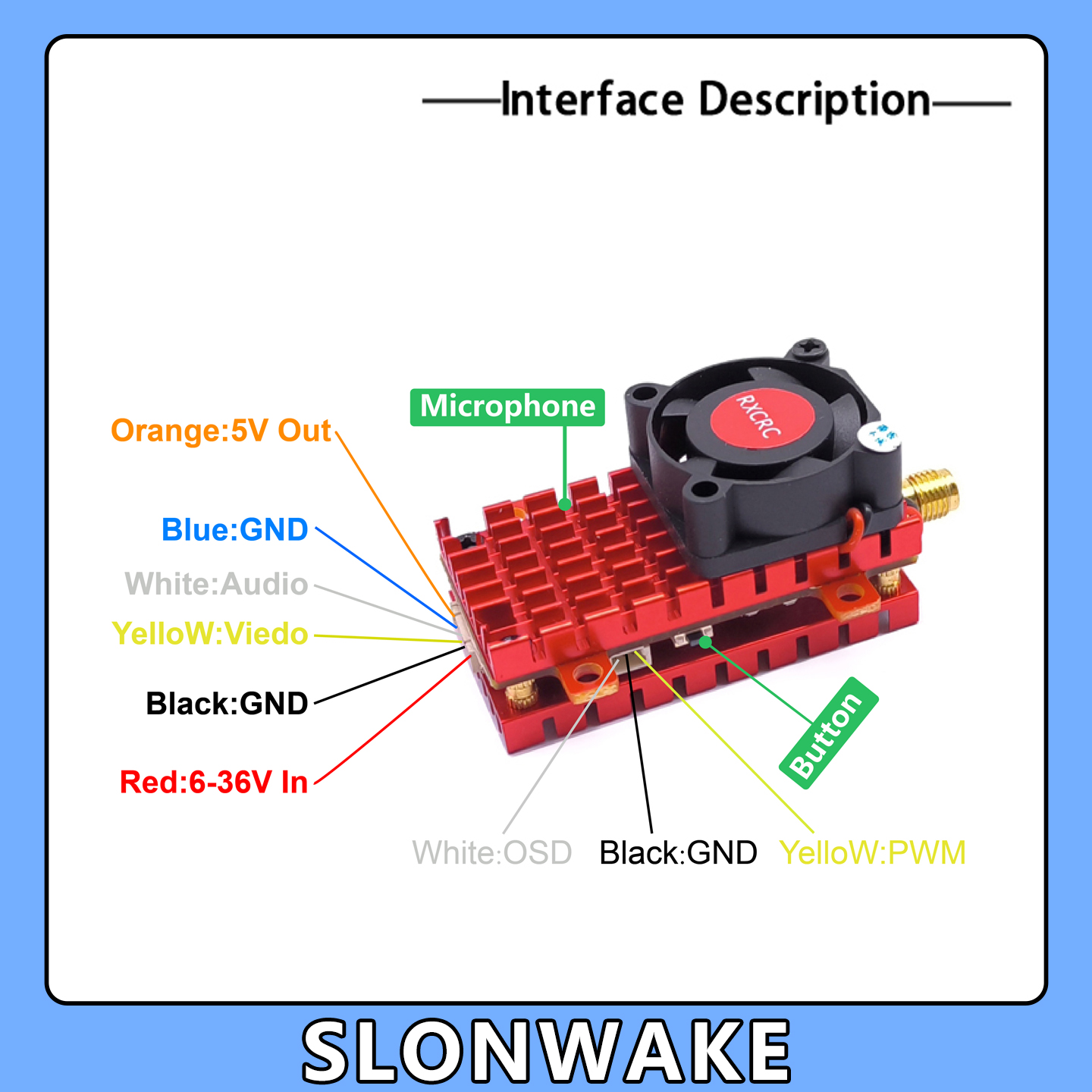 SLONWAKE 5.8G 2W VTX FPV 1800T - Drone Rc Receiver And Transmitter recensione e prezzo