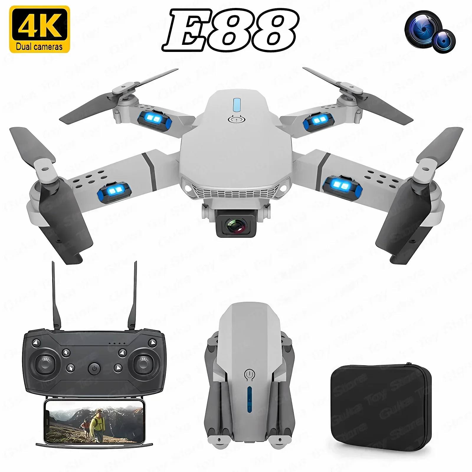 E88 Pro WIFI FPV Drone grandan - Drone E88 Rc Quadcopter recensione e prezzo