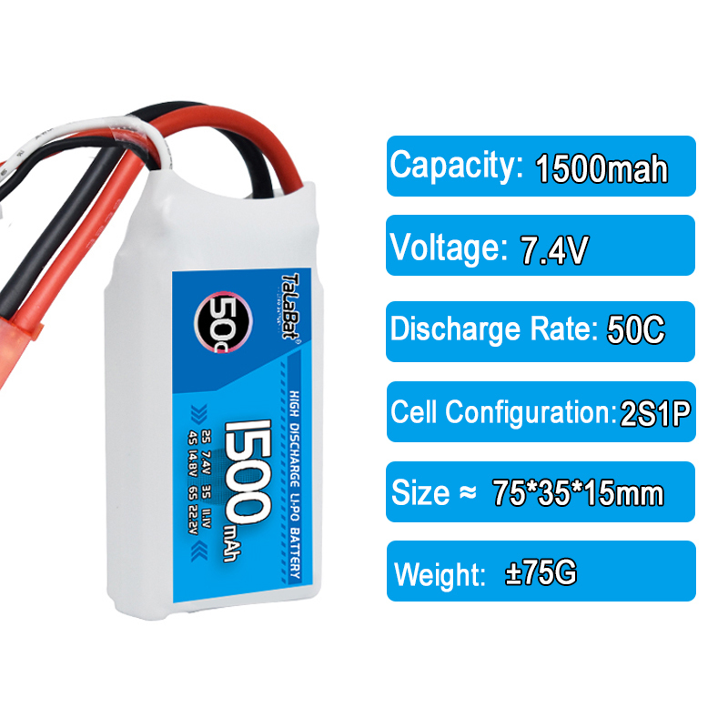 3 pezzi TalaBat 50C 1500mAh 7. - Drone Zll Rc recensione e prezzo