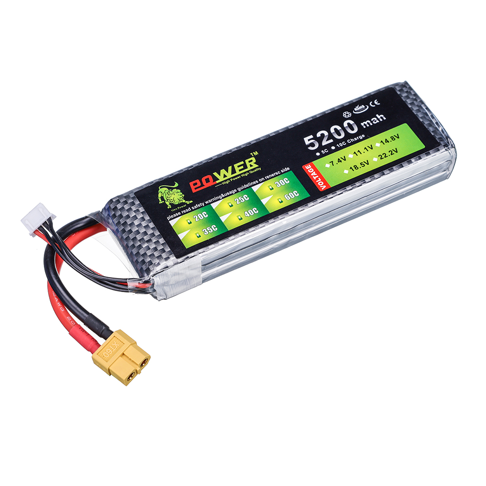 3S 5200mah 11.1V 60C Lipo Batt - Drone Zll Rc recensione e prezzo