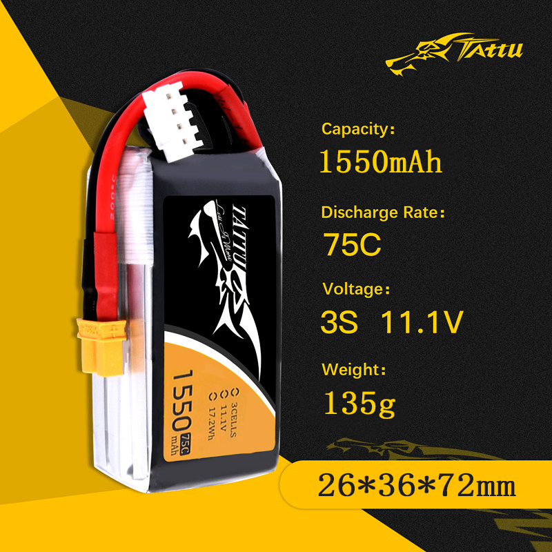 Batteria TATTU 3S 11.1V 1550mA - Drone Zll Rc recensione e prezzo